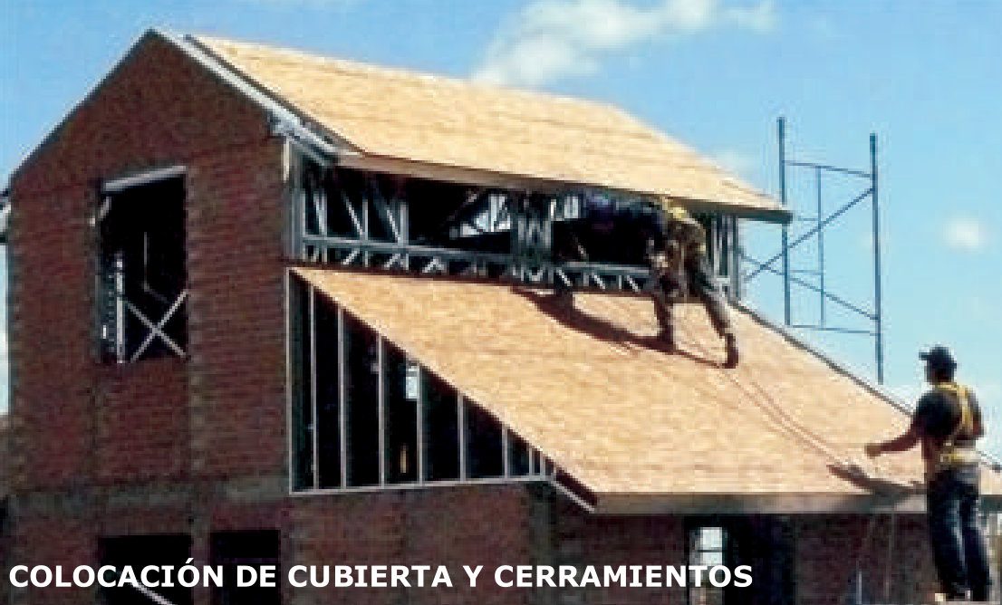 Colocación de cubierta y cerramientos