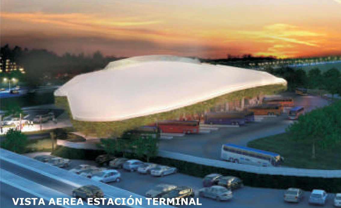 Vista aérea estación terminal
