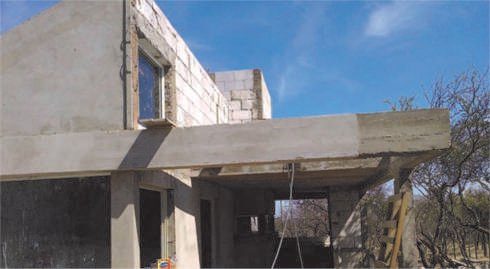Vivienda en construcción con hormigón celular