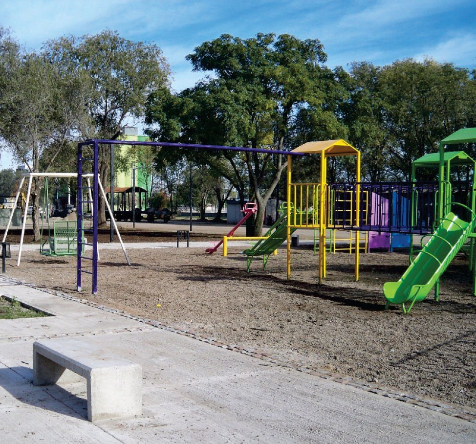 Zona de juegos integradores para niños