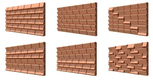 Las distintas formas de instalación y disposición admiten variadas composiciones tridimensionales.