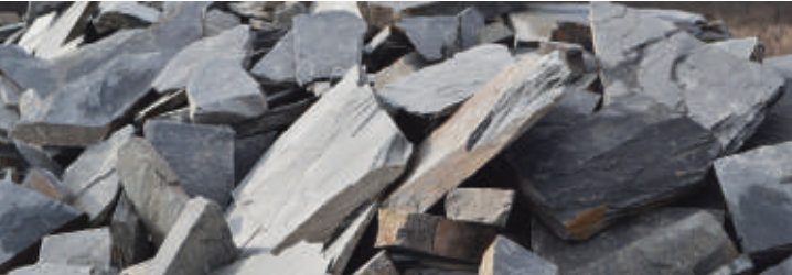 Piedra Laja Negra Pizarra en Bruto