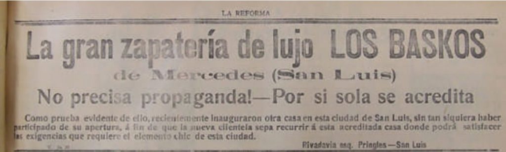 Aviso publicitario de la tienda, publicado en La Reforma (30 mayo 1914)