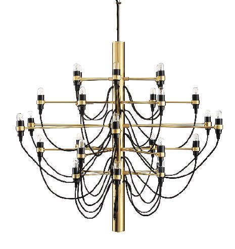 Réplica de la lámpara Gino Sarfatti (Venecia-1958) araña metal 50 luces