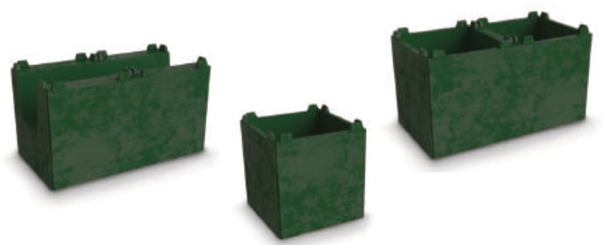 Ladrillos de polipropileno reciclado