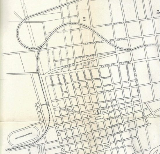 Centro Histórico de la ciudad de San Luis 1935-1939. (Fuentes: Geografía de San Luis de Juan W. Gez, 1939)